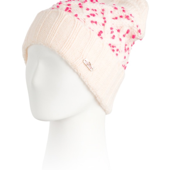 Trina Turk Pink Sprinkle and Cream Winter Beanie and Scarf Set main image 5